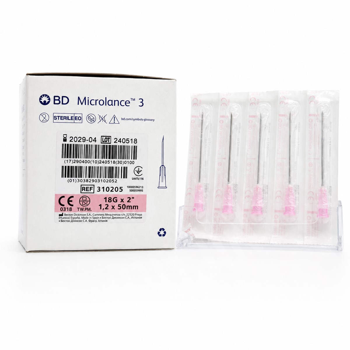BD MEZOTERAPİ PEMBE İĞNESİ 18 G - 50 MM