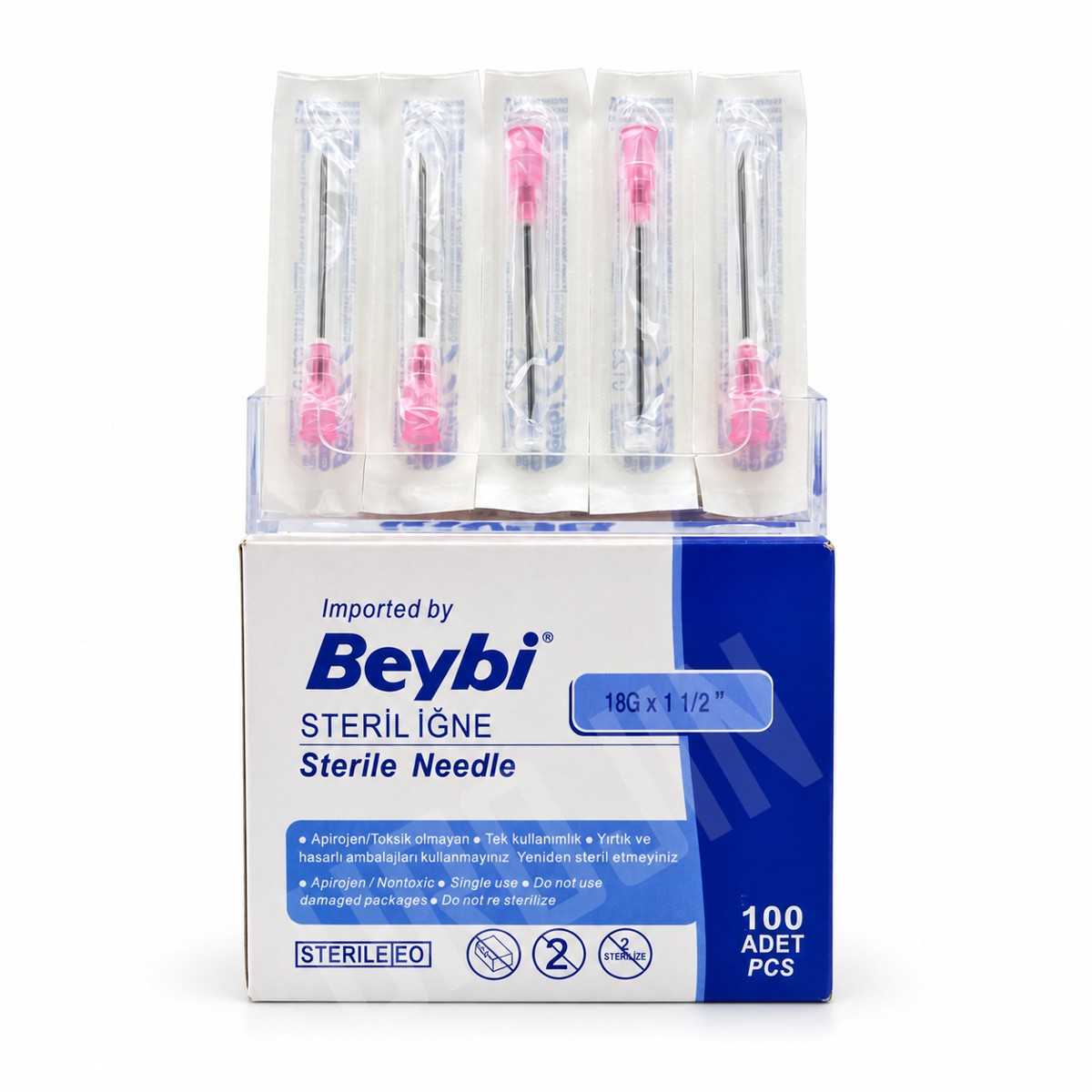 STERİL İĞNE UCU 18GX38MM PEMBE