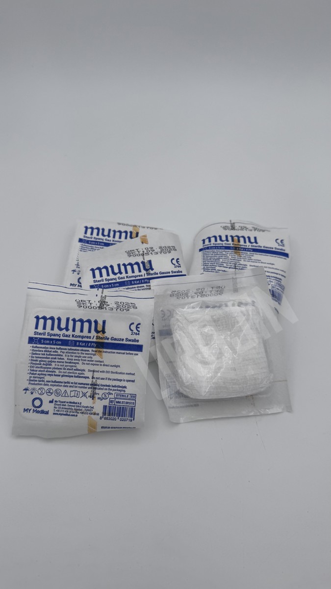 MUMU STERİL GAZ KOMPRES - 5CM X 5CM